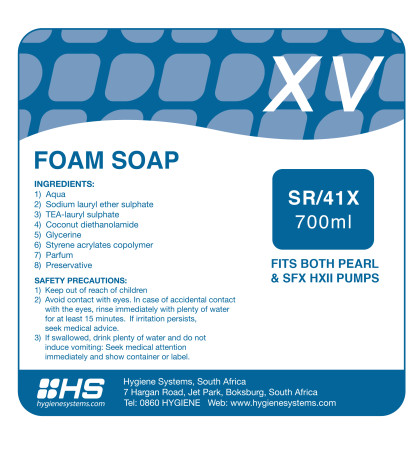 SSC-XVR-002 - XV FOAM SOAP - 700ml x 6