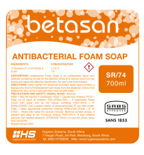 SSC-BET-021 - BETASAN ANTIBACTERIAL FOAM SOAP - 700ml x 6